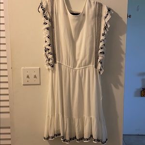 Free people white gauze boho dress